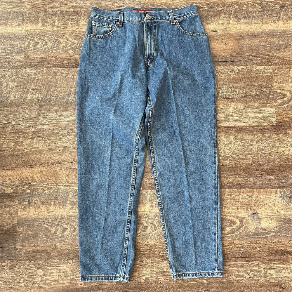 VTG Y2K Levi's 505 Relaxed Tapered Jean Misses 12 Med Blue Mom Deadstock READ